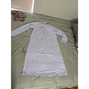 NWT Carole Hochman Sweet Blue Cotton Pointelle Waltz Nightgown size M